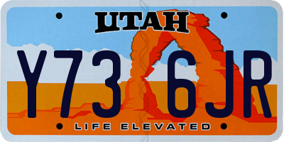 UT license plate Y736JR