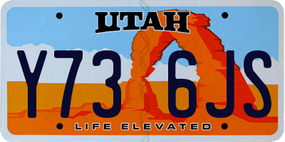 UT license plate Y736JS