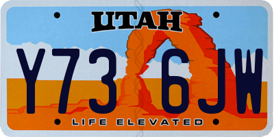 UT license plate Y736JW