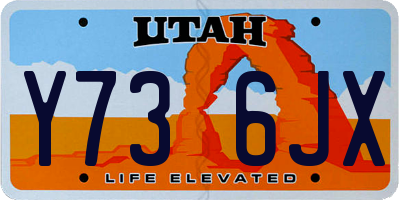 UT license plate Y736JX
