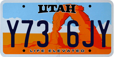 UT license plate Y736JY
