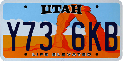 UT license plate Y736KB