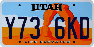 UT license plate Y736KD