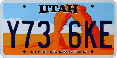 UT license plate Y736KE