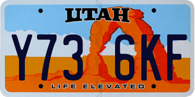 UT license plate Y736KF