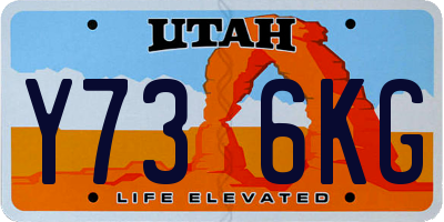 UT license plate Y736KG