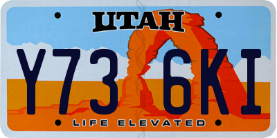 UT license plate Y736KI