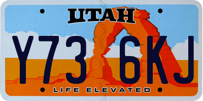 UT license plate Y736KJ