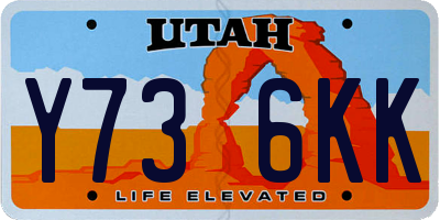 UT license plate Y736KK