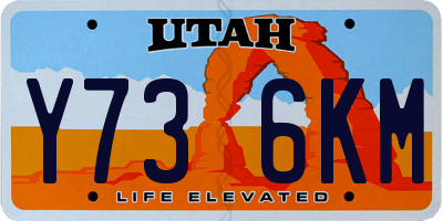 UT license plate Y736KM