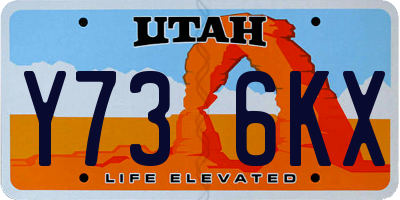 UT license plate Y736KX