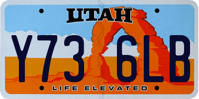 UT license plate Y736LB