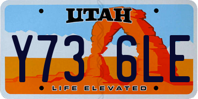 UT license plate Y736LE