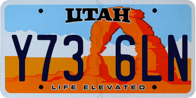 UT license plate Y736LN