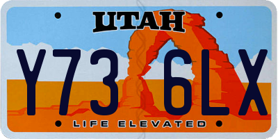 UT license plate Y736LX