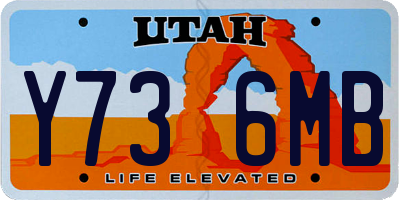 UT license plate Y736MB