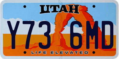 UT license plate Y736MD