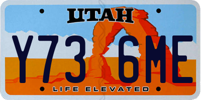 UT license plate Y736ME
