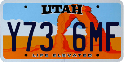 UT license plate Y736MF