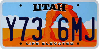 UT license plate Y736MJ