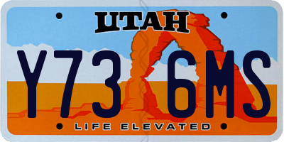 UT license plate Y736MS