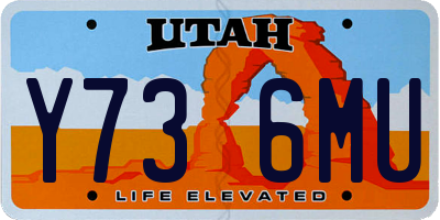 UT license plate Y736MU