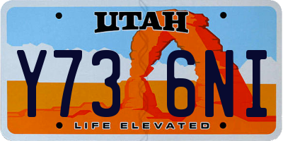 UT license plate Y736NI