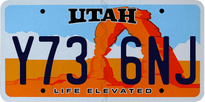 UT license plate Y736NJ