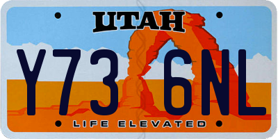UT license plate Y736NL