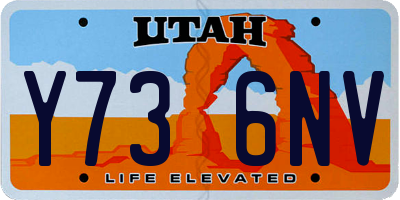 UT license plate Y736NV