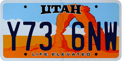 UT license plate Y736NW