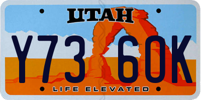 UT license plate Y736OK