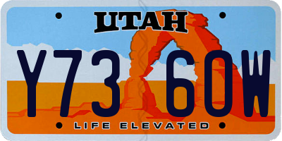 UT license plate Y736OW