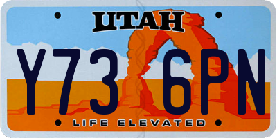 UT license plate Y736PN