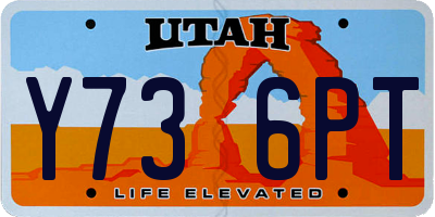UT license plate Y736PT