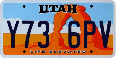 UT license plate Y736PV