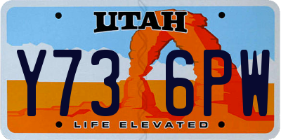 UT license plate Y736PW