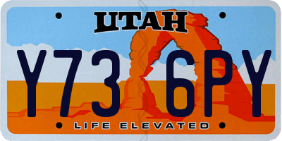 UT license plate Y736PY