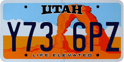 UT license plate Y736PZ