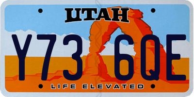 UT license plate Y736QE
