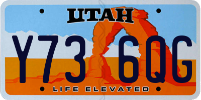 UT license plate Y736QG
