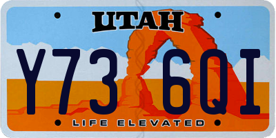 UT license plate Y736QI