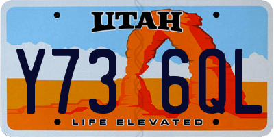 UT license plate Y736QL