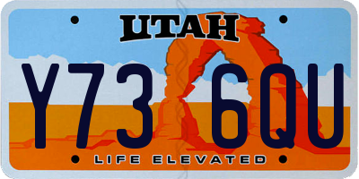 UT license plate Y736QU