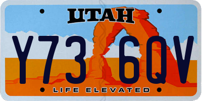 UT license plate Y736QV