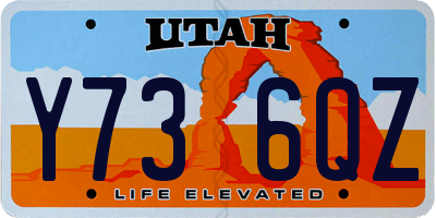 UT license plate Y736QZ