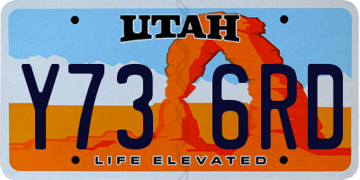 UT license plate Y736RD