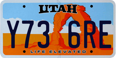 UT license plate Y736RE