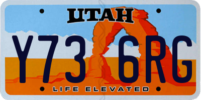 UT license plate Y736RG