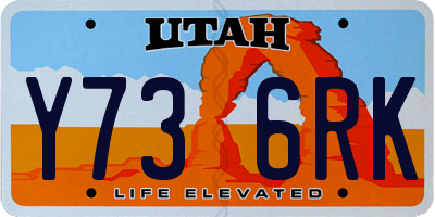 UT license plate Y736RK